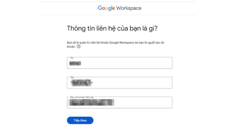 Cung cấp thông tin liên hệ