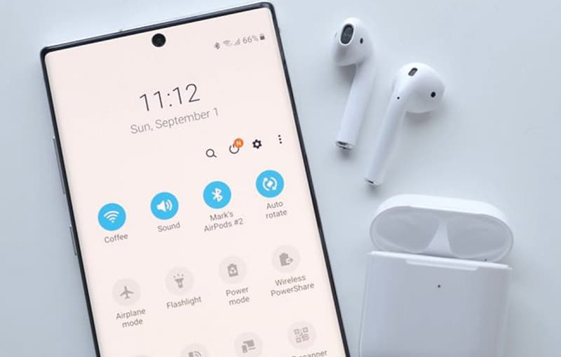 Bật bluetooth trên điện thoại Android và chọn AirPods để kết nối